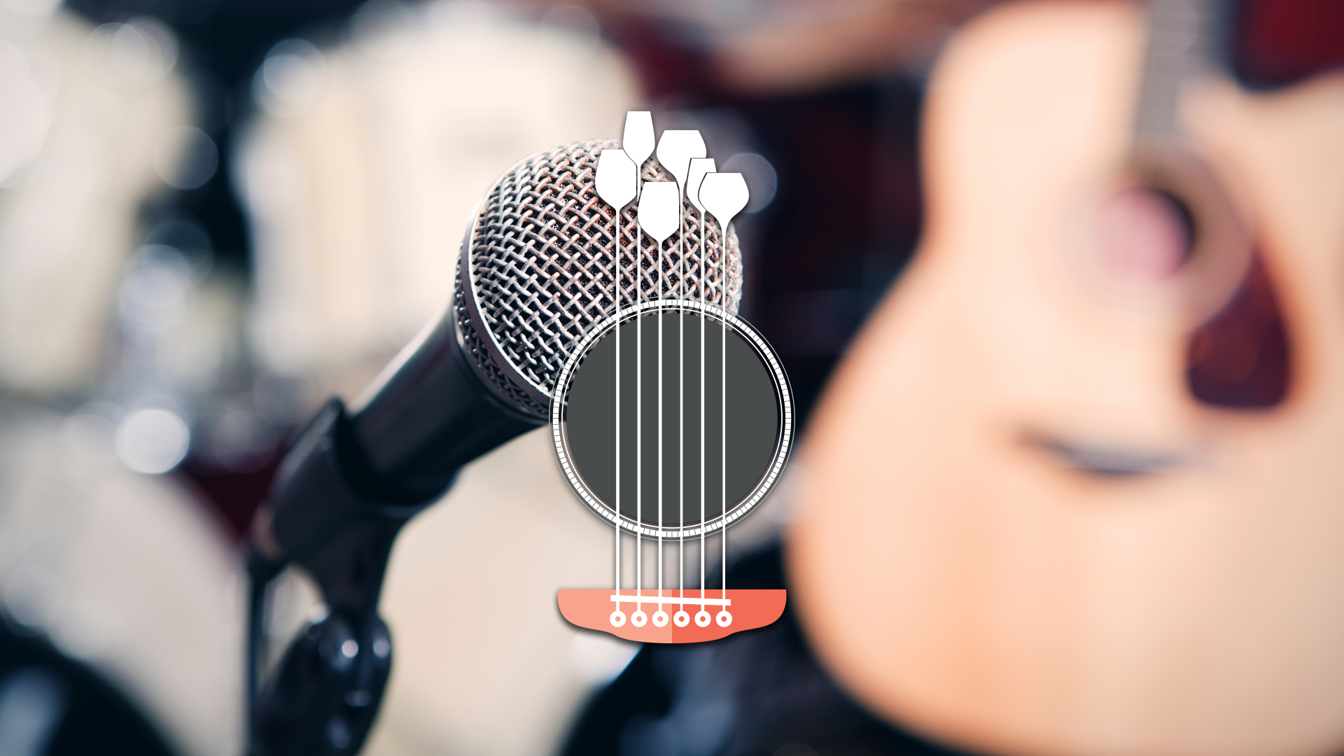 microphone and guitar