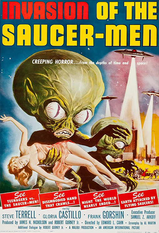 Invasion of the saucer men 1957 movie poster