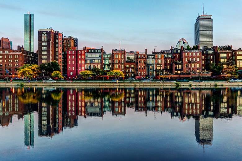 Colorful buildings at Boston